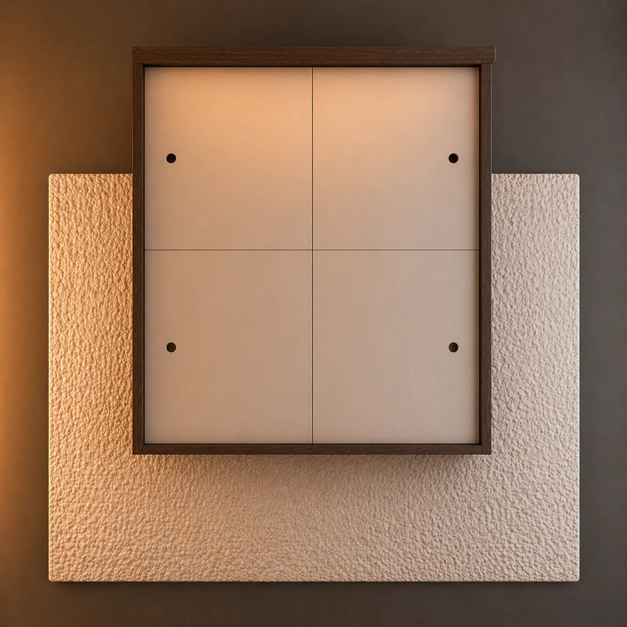 Premium Bedroom Set – Engineered Wood (Dark Finish)