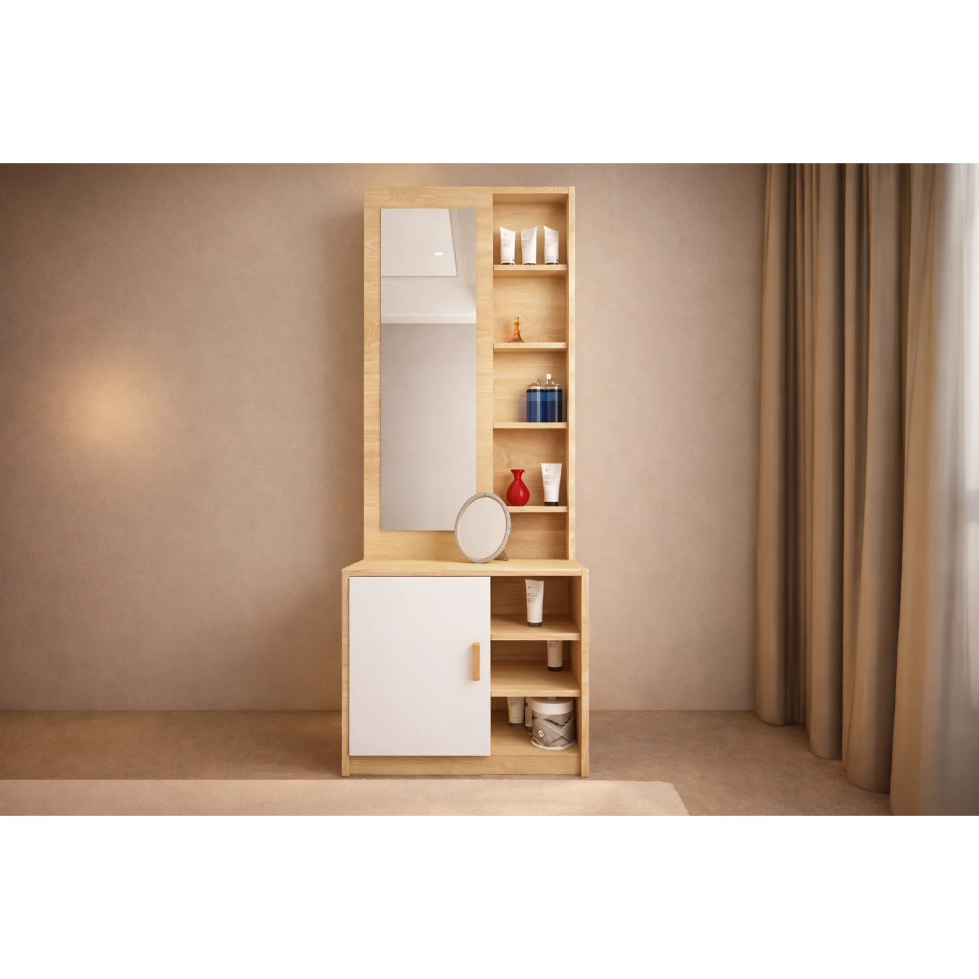 Premium Bedroom Set with Drawer Storage & Upholstered Headboard | Commercial Plywood | Soft-Close Hardware