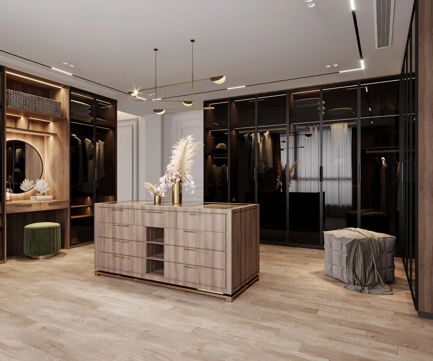 Luxury Bedroom Design with Walk-in Wardrobe | Premium Interior Design Service