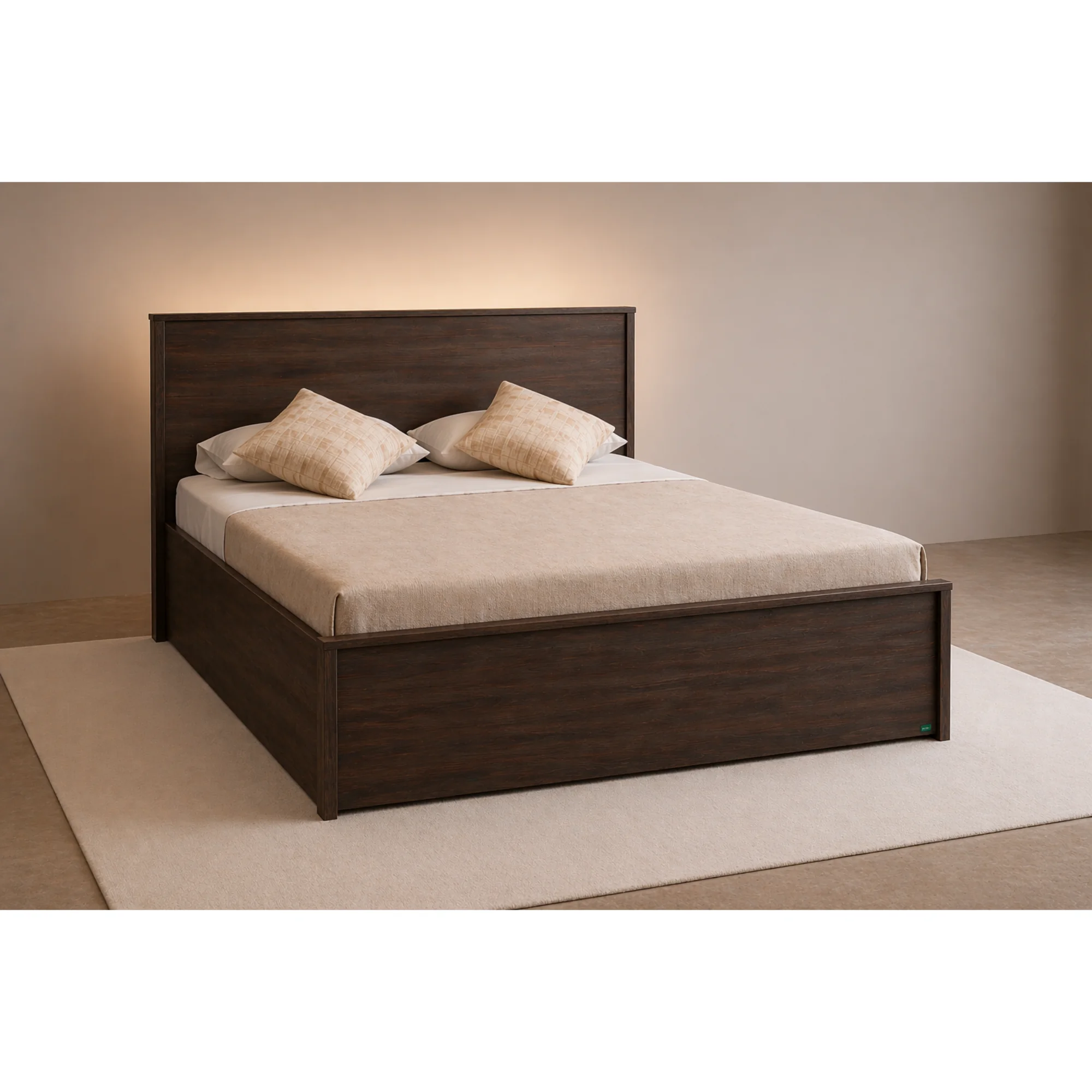 Premium Bedroom Set – Engineered Wood (Dark Finish)