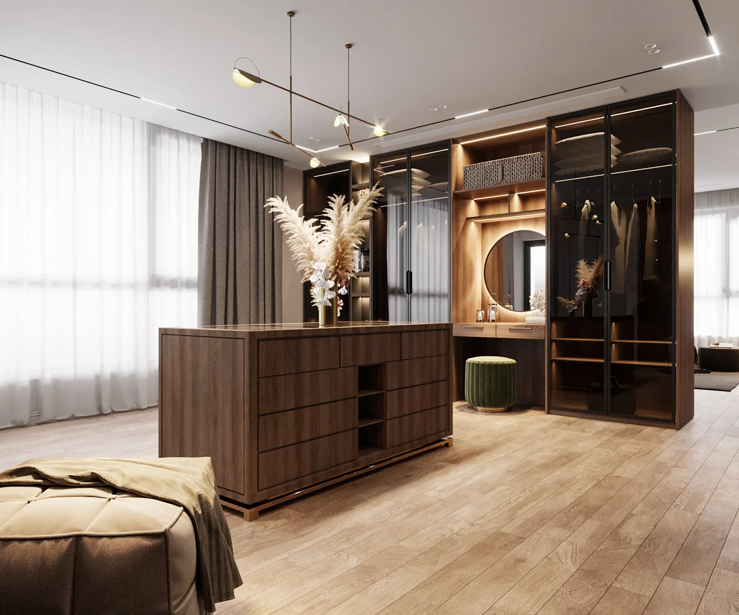 Luxury Bedroom Design with Walk-in Wardrobe | Premium Interior Design Service